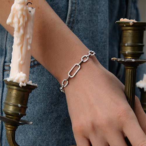 Diamond Link White Gold Bracelet - 18K Gold | VS Clarity