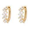 Baguette Cluster Hoop Earring - 18K Gold | VS Clarity