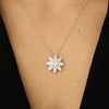 Cosmos Flower Petal Pendant Necklace - Lab Grown Diamonds | VS Clarity