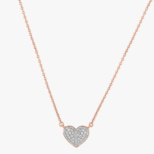 Diamond Heart Necklace - 18K Gold | VS Clarity