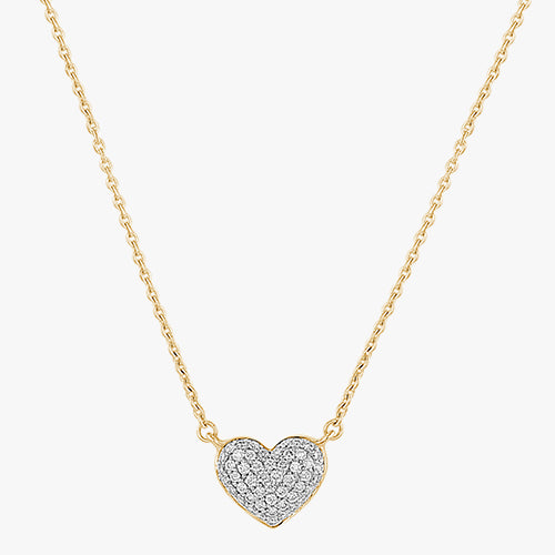 Diamond Heart Necklace - 18K Gold | VS Clarity