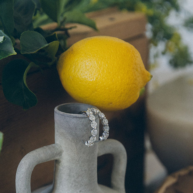 sterling silver VS quality diamonds