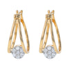 1920's Split Hoop Diamond Earrings - Lab Grown Diamonds | VS Clarity