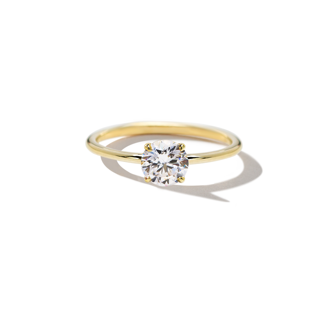 18K Gold Noémie Solitaire Pick Your Diamond Shape Engagement Ring