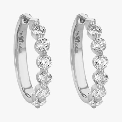 Multiple Diamond Hoops with 1.5 Carats - 18K Gold | VS Clarity
