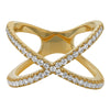 Round Diamonds Criss Cross Ring - Lab Grown Diamonds | VS Clarity