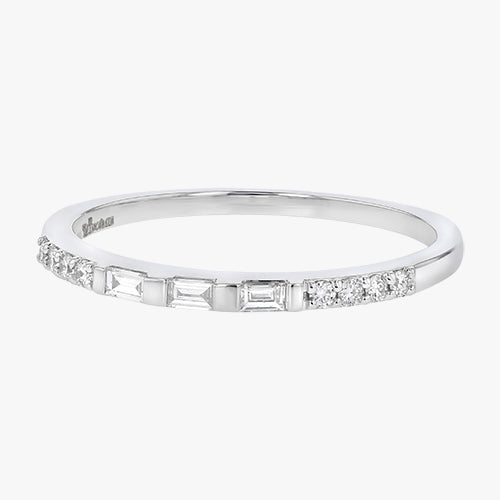 The Baguette and Round Diamond Band VS quality stone 14K 18K gold rose white yellow