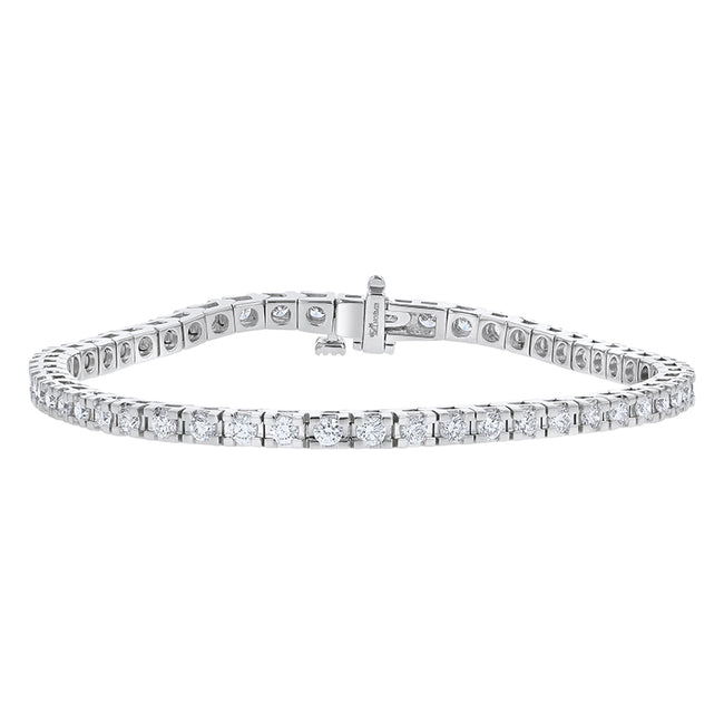 3 Carat Diamond Tennis Bracelet - 18K Gold | VS Clarity