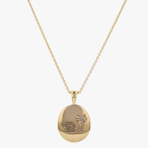 The Noemie Medallion 18K gold rose yellow