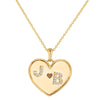Personalized Diamond Initial Heart Necklace - 18K Gold | VS Clarity