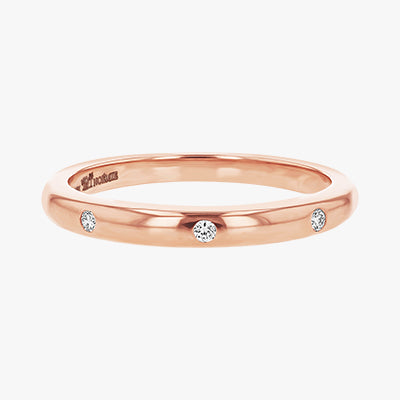 3 Diamonds Stacking Ring - 18K Gold | VS Clarity