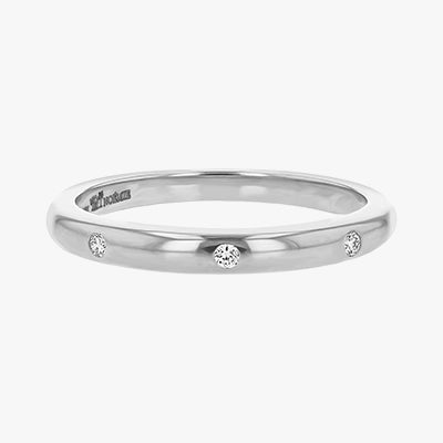 The 3 Diamonds Stacking Ring VS quality stone 18K gold black rose white yellow