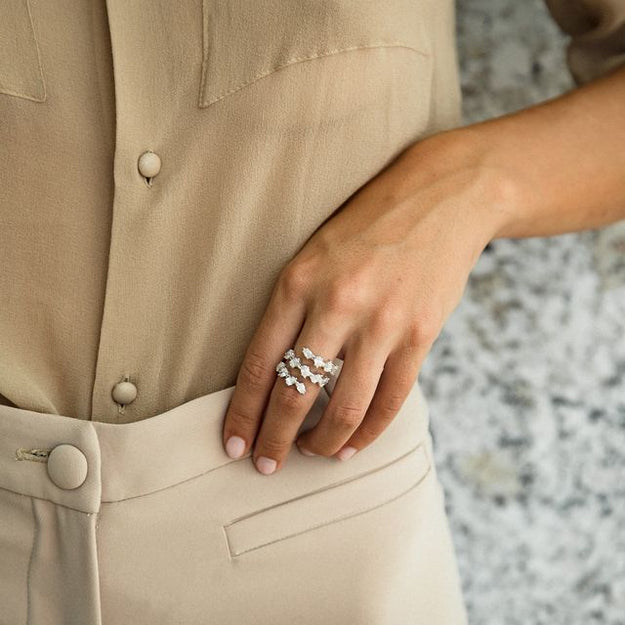 sterling silver VS quality diamonds