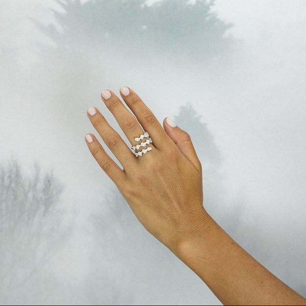 sterling silver VS quality diamonds