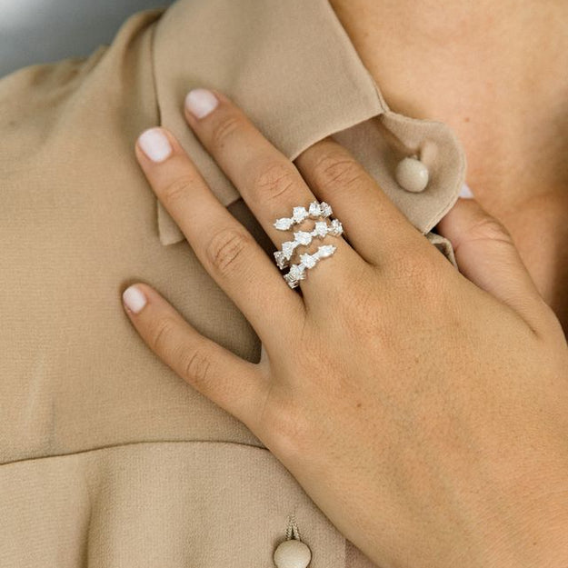 sterling silver VS quality diamonds