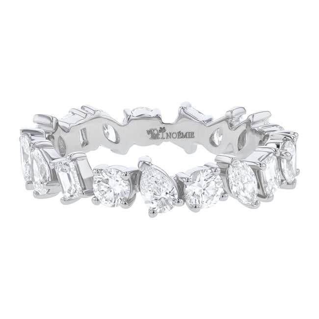 Multi Shape Diamond Eternity Ring - Sterling Silver | VS Clarity Lab Diamonds