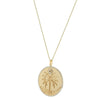 Diamond Sun and Palm Tree Medallion Necklace - 18K Gold | VS Clarity