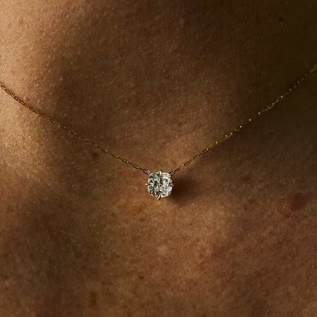 Cushion Cut Diamond Solitaire Pendant