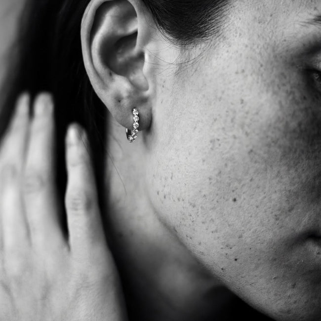 Multiple Hoops with 0.50 Carats - Sterling Silver | VS Clarity Lab Diamonds