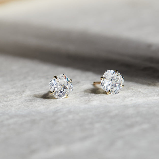 Cushion Diamond Studs