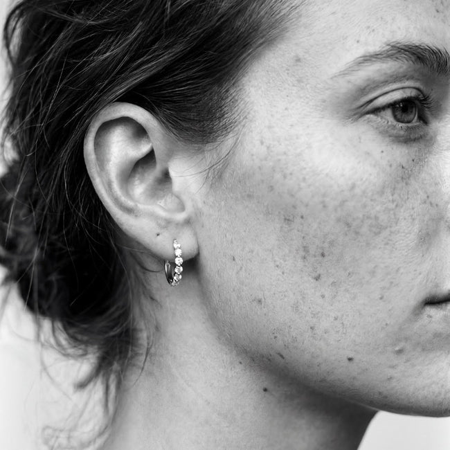 Multiple Hoops with 1.5 Carats - Sterling Silver | VS Clarity Lab Diamonds