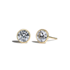 Diamond Bezel Studs - 18K Gold | VS Clarity