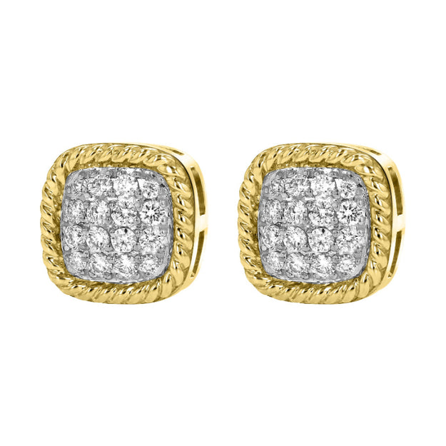 VS Clarity Diamonds Sparkling jewelry solid gold classic elegant earring