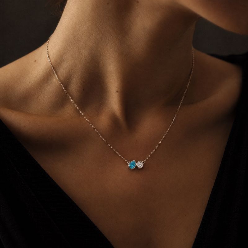 Toi et Moi Gemstone Necklace
