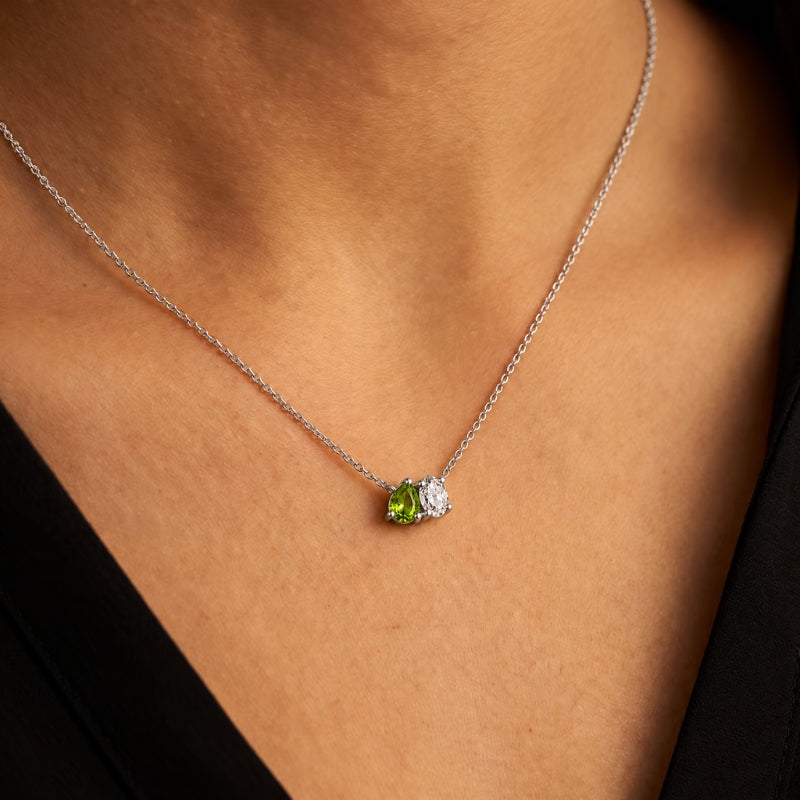 Toi et Moi Birthstone Necklace