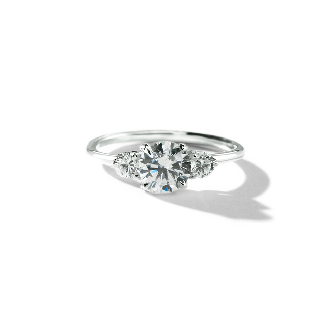 3-Stone Round Diamond Engagement Ring