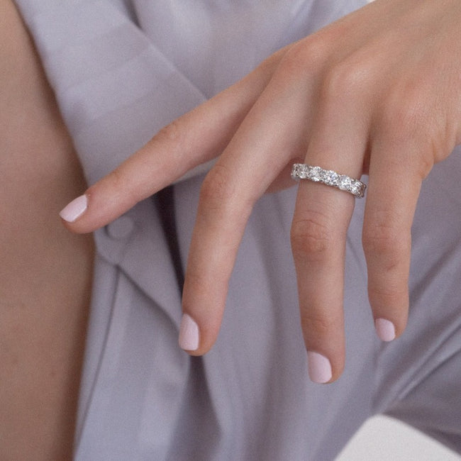 5 Carat Diamond Eternity Band Ring - 18K Gold | VS Clarity
