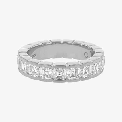Asscher Cut Lab Grown Diamond Eternity Band Ring