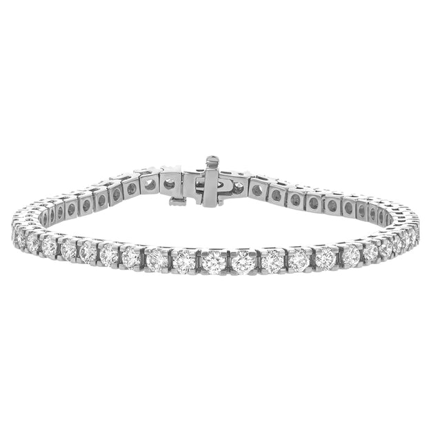 The 5 Carat Diamond Tennis Bracelet VS quality stone 18K gold rose white yellow