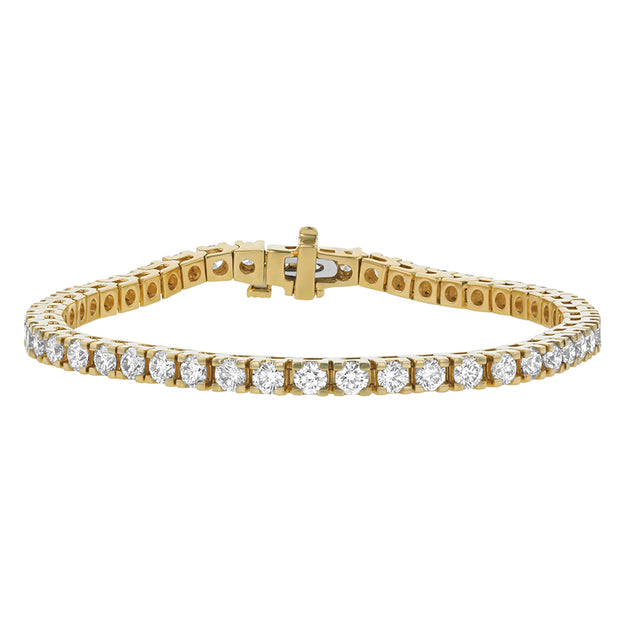 The 5 Carat Diamond Tennis Bracelet VS quality stone 18K gold rose white yellow