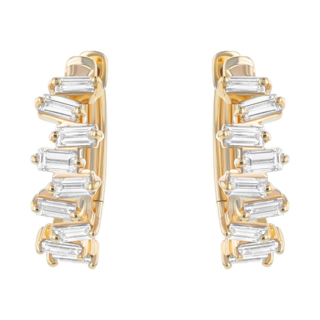 Baguette Cluster Hoop Earring - Lab Grown Diamonds | VS Clarity