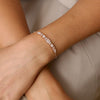 Baguette & Round Diamond Chain Bracelet - 18K Rose Gold | VS Clarity
