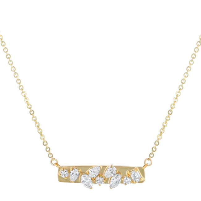 Confetti Diamond Multi Shape Necklace - 18K Gold | VS Clarity