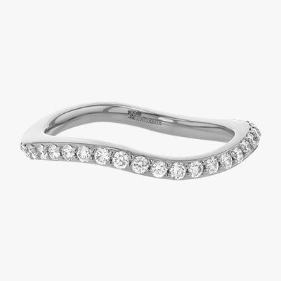 18K Gold Curved Diamond Eternity Ring