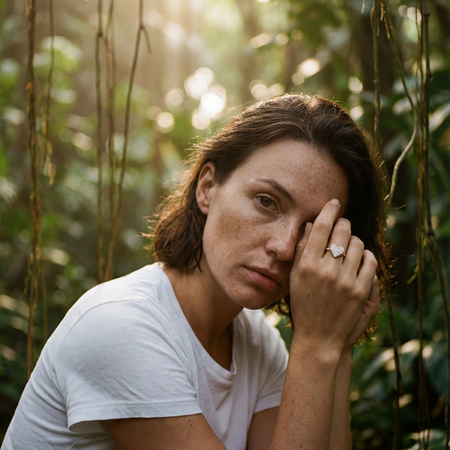 Diamond Heart Pave Ring - 18K Gold | VS Clarity Natural Diamonds