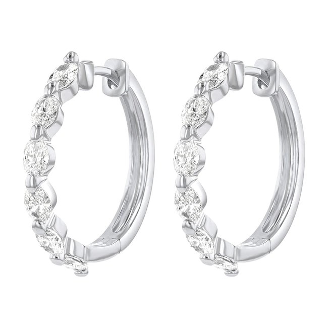 Multiple Oval Cut Hoops - Lab Grown Diamonds | VS Clarity
