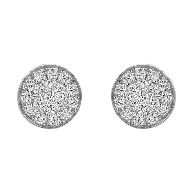 Round Diamond Cluster Studs - Lab Grown Diamonds | VS Clarity