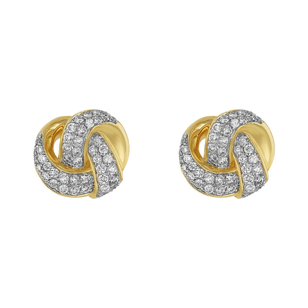 Dainty unique diamonds and gold earring Stylish fashionable jewelry classic elegant