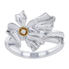 Floral Alchemy Two-Toned Diamond Ring - 18K Gold | VS Clarity