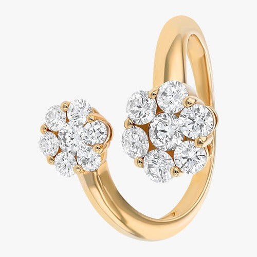 VS clarity 14K 18K Gold ring sparkling white diamonds