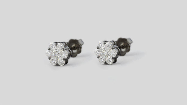 The Lab Grown Diamond Flower Earrings | Noémie