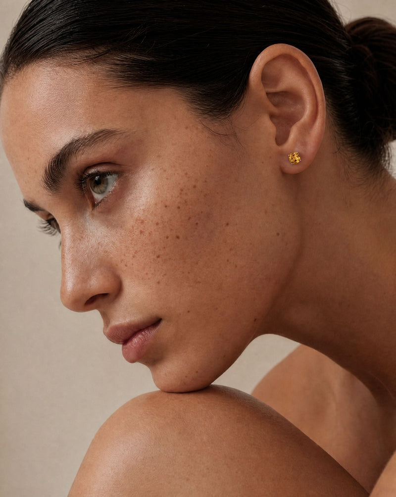 Cushion Birthstone Stud Earrings
