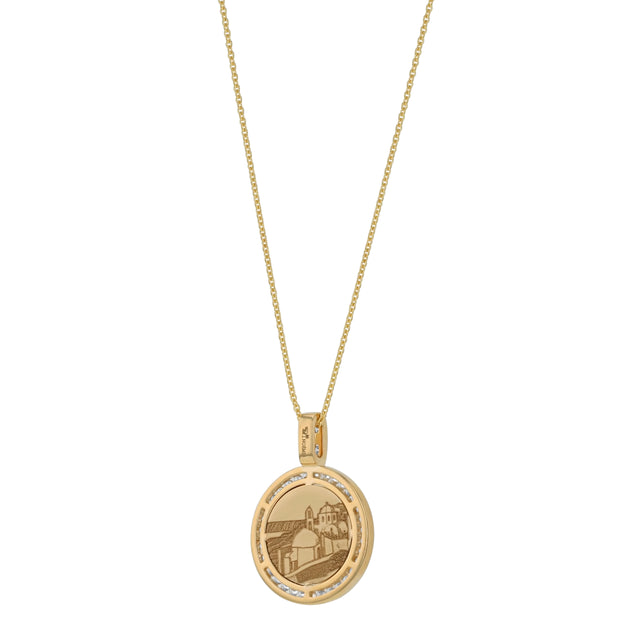 Travel Diamond Medallion – 14K Gold | VS Clarity Lab Grown Diamonds