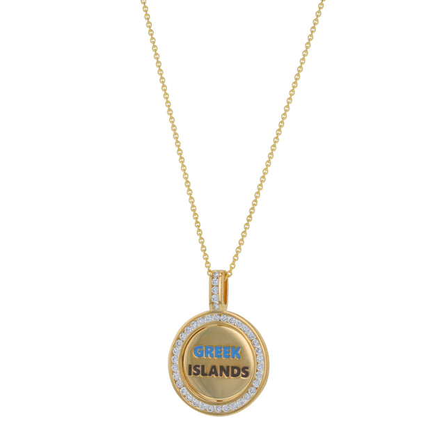 Travel Diamond Medallion – 14K Gold | VS Clarity Lab Grown Diamonds