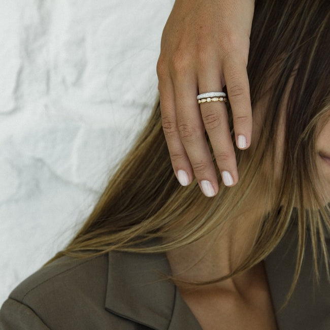 Eternity Vintage Inspired Diamond Band - 18K Gold | VS Clarity