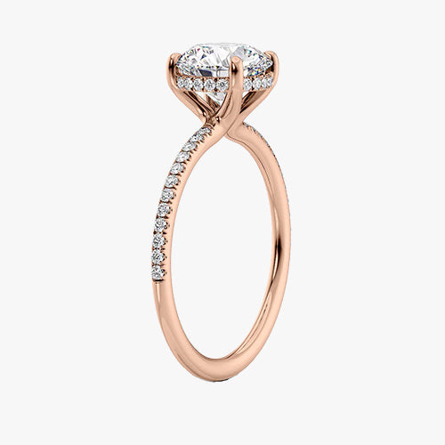 Hidden Halo Pavé Engagement Ring – Noémie
